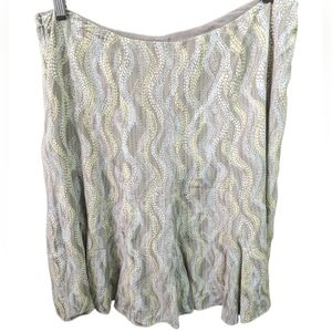 Sigrid Olsen Collection Silk Pattern Skirt Sz 14